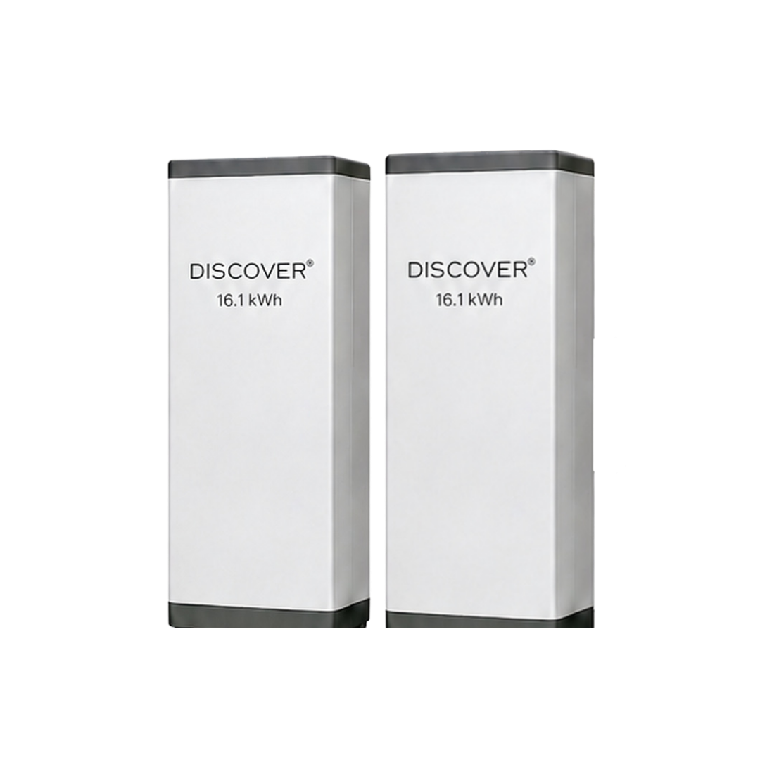 Two Discover 16.1 kWh batteries side by side